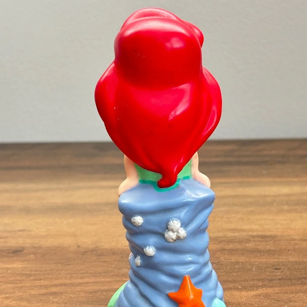 Vintage DISNEY Princess ARIEL Little Mermaid Vinyl Bath Toy Figure Cake Topper